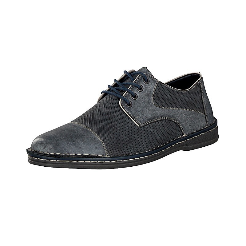 Rieker B6611 Mens Blue Lace Up Shoes (2457-999)
